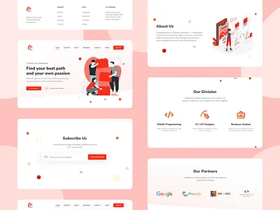 Motion Laboratory All Section Design branding illustration motion design red redesign ui ui design uidesign uiux web design webdesign website design