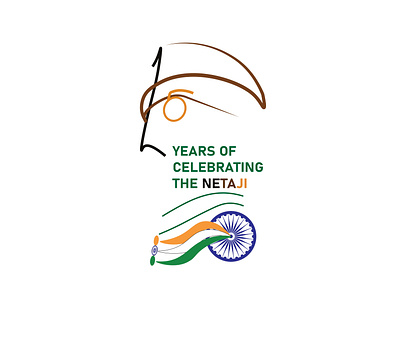 Logo for 125th Birth Anniversary of Netaji Subhas Chandra 125 design illustration logo ministry of culture