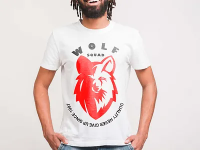 WOLF SQUAD - Awesome T-Shirt Design with Wolf Face Vector: 1997 branding free t shirt designs t shirt t shirt design t shirt mockup t shirt print tshirt art tshirtdesign wolf wolf face wolf logo wolf squad wolf squad wolf tshirt wolf vector