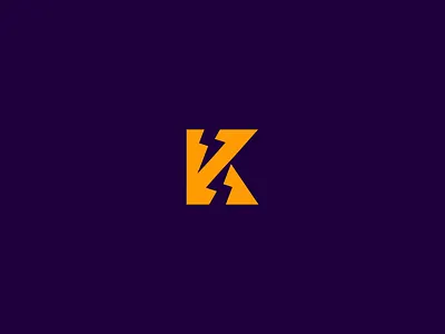 K lightning icon icon design logo logo design logotype
