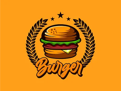burger logo animation branding coreldraw design design art ilustration ilustrator logo sketch vector