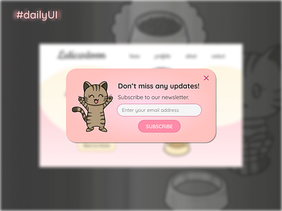 Daily UI 016 cartoon illustration cats daily ui 16 dailyui dailyui016 dailyuichallenge design figma illustration popup ui uidesign