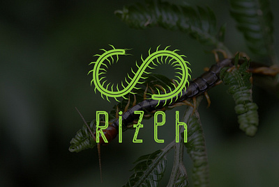 Rizeh brand branding centipede combination logo icon identity infinity logo logo design logodesigner mark minimalist monogram s vector