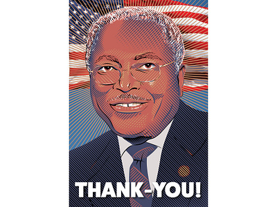 Thank-You adobe digitalillustration fresco illustrator imac ipad jimclyburn joebiden kamalaharris posterdesign staceyabrams vector