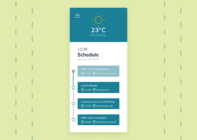 Daily UI #079 - Itinerary 079 conference dailyui itinerary schedule timetable