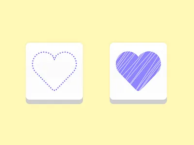 Daily UI Day 44: Favorite app app design button dailyui design fave favorite favorites heart heart logo icon icon design iconography icons mobile purple save saved ui