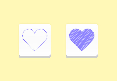 Daily UI Day 44: Favorite app app design button dailyui design fave favorite favorites heart heart logo icon icon design iconography icons mobile purple save saved ui