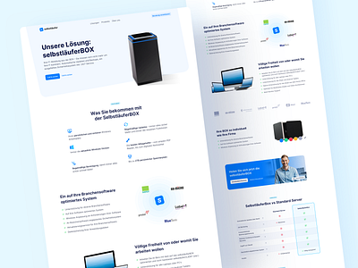 💙 Product Page for Selbstläufer agency branding clean it landingpage logo ui ux webdesign website