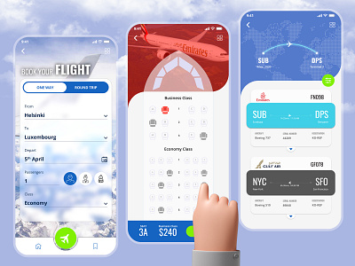 Flight Booking blue branding business corporate flight flight app flight booking plane seat sky ui user experience userinterface