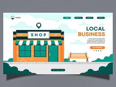 Local Bussiness adobeillustator adobexd design illustration landingpage uidesign uiux uiuxdesign vector webdesign