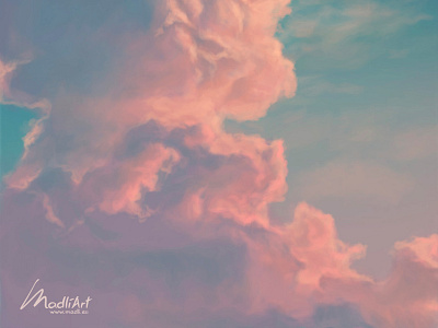 Sky colour study I abstract art artwork cloud clouds colours digitalart dream flying illustration landscape nature painting pastel sky skyline soft sunrise sunset weather