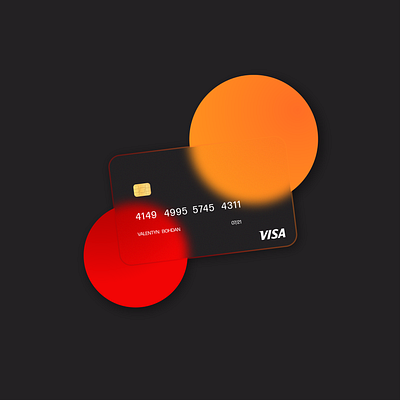 Credit card desing in glassmorphism style card credit card design glass glassmorphism illustration ui ui design uidesign ux ux design