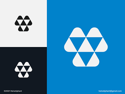 HyperTriad - icon design brand design brand designer branding creative logo icon intersecting logo logo design logo design concept logo designer minimalist logo modern logo negative space logo shapes tech logo technology logo triangle logo triangles triangular