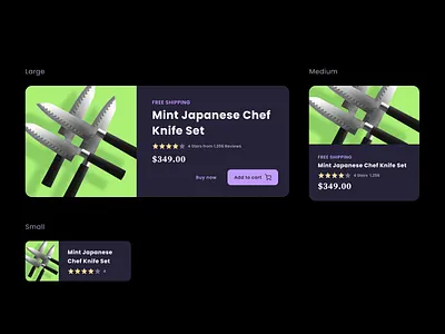 Responsive Shopping Cards cards clean design design system flat ui ux web