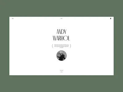 Andy Warhol Open Symmetry andy andy warhol art composition design pop art popart site ui warhol web