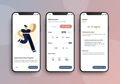 Daily UI #4 - Calculator bmi calculator dailyui dailyui004 dailyuichallenge design health health app healthy mobile ui mobileui ui ui design uidesign uiux