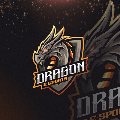 Dragon E-sports angry brand character dragon e sport e sports esport esports logo sport vector