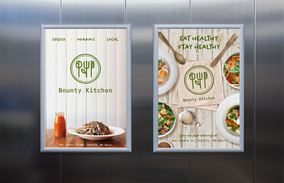 Brand Identity Design for Bounty Kitchen_Print Ad advertising branding design flat graphic design icon logo minimal typography ui