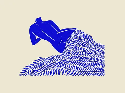 botanical lady - 09 blue botanical color color palette design graphic design illustration lady plant texture woman art