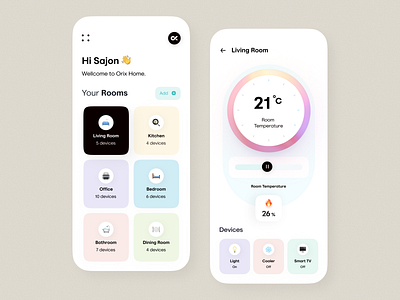 Smart Home App app interface minimal mobile mobile app mobile apps mobile ui mobileapp mobileappdesign smart home smarthome ui ui design uiux ux ux ui design