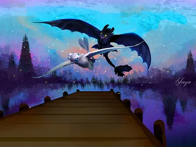toothless anime digital art cute cute illustration digital digital art digital illustration digital paint digital painting dragon dragonfly dragons flying illustration art illustration design illustration digital illustrations manipulation manipulations painting photoshop toothless