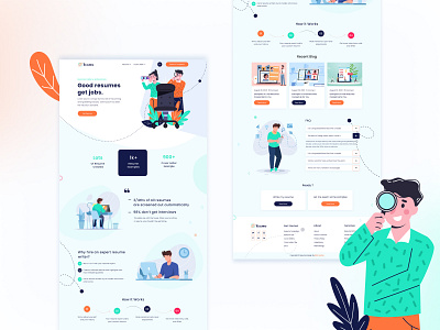 Resume website landing page design 2021 trends design app design branding clean design concept creative design creative designer dashboard ui design illustration logo mobile app design template design typography ux website website design