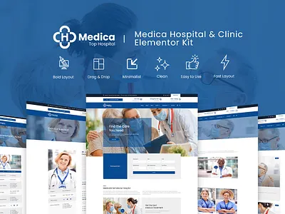 Medica - Hospital & Clinic Elementor Template Kit business clinic elementor envato envatoelements envatomarket health hospital medical minimalist modern page builder patient template wellness wordpress