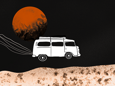 Caravan design illustration practice procreate
