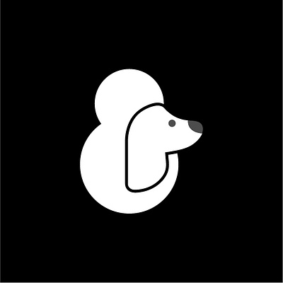 poodless animal dog dog logo letter p poodles