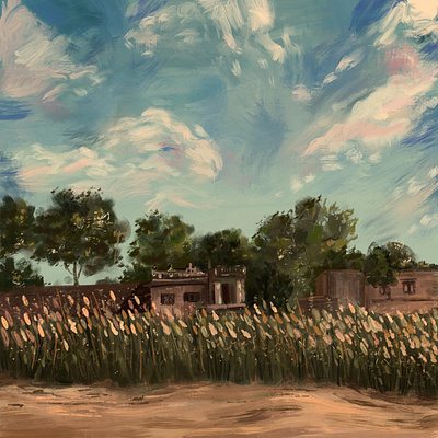 Ahmedabad, Gujarat digital art illustration painting