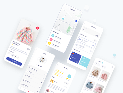 Omumu's E-Commerce App UI Kit app app ui cart checkout design dribbble ecommerce ecommerce app ecommerce design ecommerce shop mobile ui orders payment product profile shop shopping app shopping cart ui