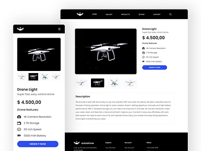 Drone 3 clean design clean ui design minimal ui ui design ux web web design website design