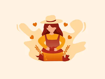 Love Autumn art design flat illustration illustrator ui vector