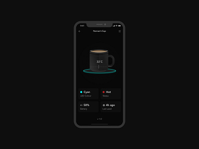 Smart Cup UI design flat design minimalist ui ui design ux ux design