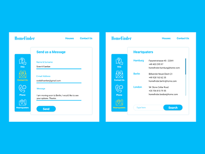 Contact Us app basic basic design basic shapes blue challange contact form contact page contact us contacts dailyui dailyui028 dailyuichallenge design form form field forms information ui ux