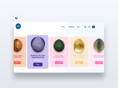 🥚 Egg Store Web Design concept design designer ecommerce follow hire infadev like site website