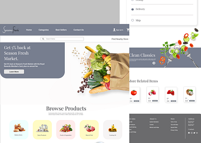 Season's Fresh Market grocery market uidesign uiux webdesign website