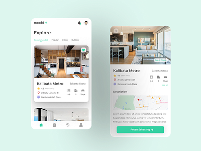 Moobi Real Estate Mobile App clean ui dailyui minimalism mobile ui modern design real estate realestate simple design user interface design whitespace