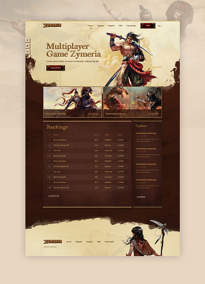 Zymeria - Old School Gaming banner banner add design dragon website fighting dragons with pixels game game art game design gaming website multiplayer game website website design