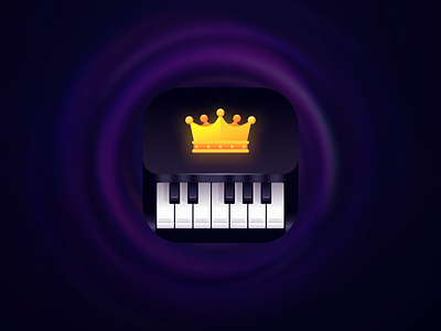 Mobile App Icon - Piano app icon crow icon mobile piano piano keys premium realistic