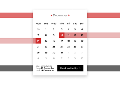 Daily UI #080 - Date Picker 080 availability calendar cta dailyui date picker organize