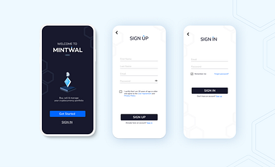 Daily UI | Sign Up bitcoin bitcoin wallet dailyui figma futuristic minimal mobile mobile app sign up ui vector
