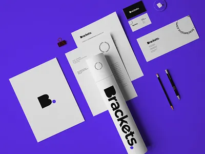 Brackets. | Stationary Design | Logo Design behance project brand book brand identity branding collateral logo modernism stationery