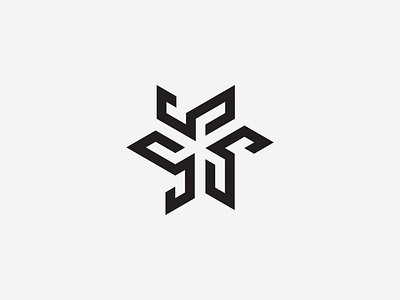 Double Triangle Logo abstract branding floral geometric hexa icon identity logo symbol triangle