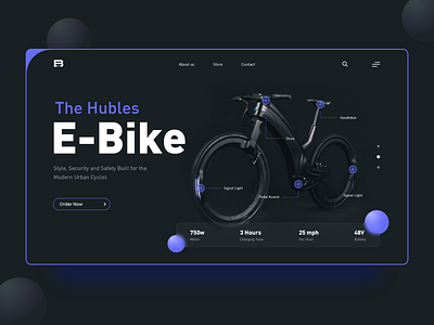 E-Bike Landing Page Redesign adobexd branding dark mode dark theme dark ui design ecommerce ecommerce design landingpage webdesign uiux logo rebranding ui uiux ux webdesign webpages