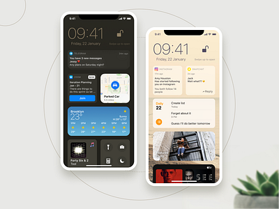 Lock Screen Customization design ios ui ux widget