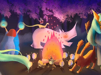 Magic Dance affinity photo digital digital paint digital painting digitalart fairytales illustration magic nature nature illustration