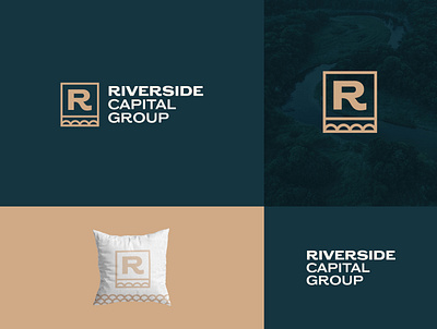 Riverside branding logo logo design concept r letter logo real estate logo