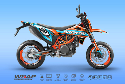 KTM 690 SMCR 2019 decals design graphics ktm mockup print smc smcr wrap