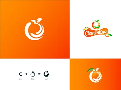 Clementina logo design brand identity branding c letter logo citrus clementina clementine farms fresh fruit juice logo lemons logodesign logotype mark pulp sweet